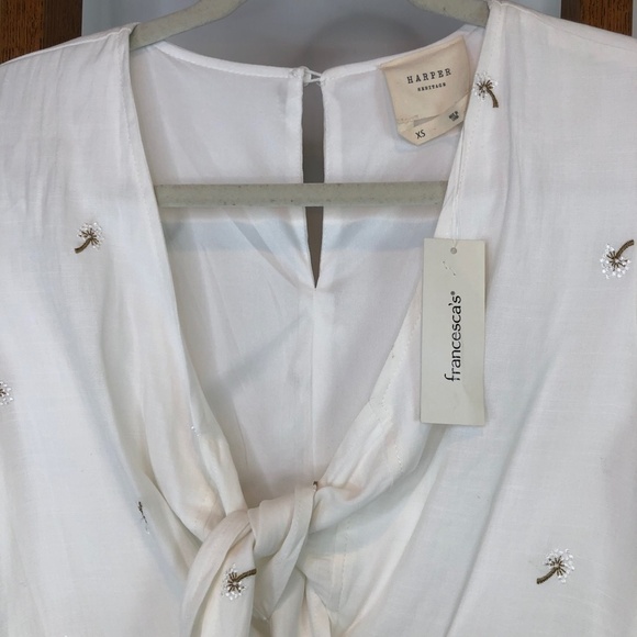 đť…şwhite romper with palm trees - Picture 12 of 17